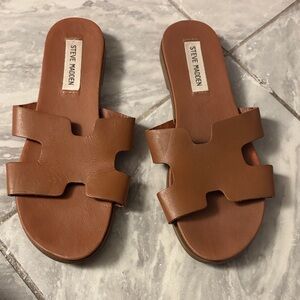 Steve Madden Women's Tan Slide Sandals